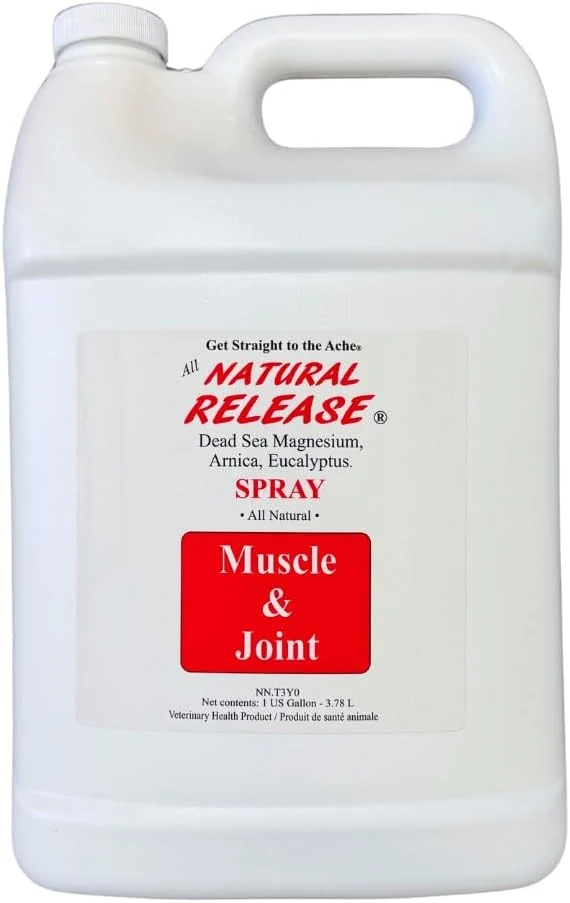 Practical Natural Release Muscle Spray Treatment - Horse Liniment for Sore Muscles Joint Pain Tendon Inflammation Relief - Easy to Use Fast Acting Alcohol Menthol 1 Gal Stylish