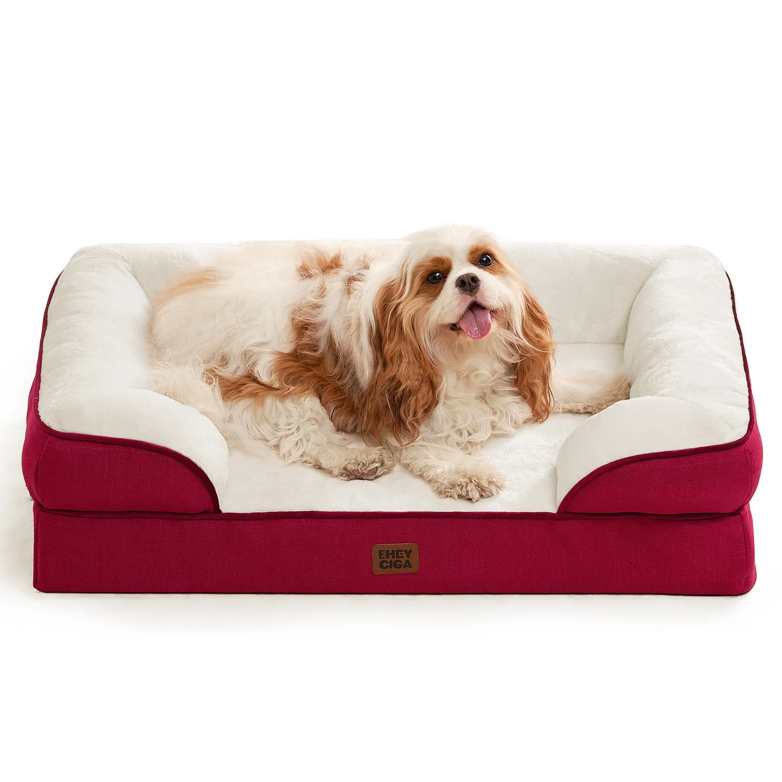 Verified EHEYCIGA Orthopedic Large Dog Bed – Waterproof Memory Foam Red Optimized