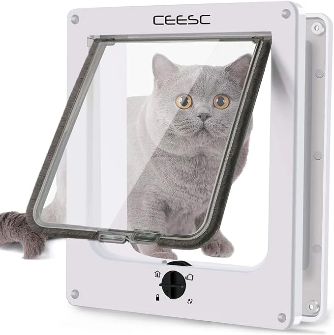 Efficient CEESC Extra Large Cat Door Rotary 4 Way Locking Cat Door Outstanding