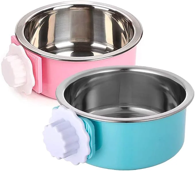 Natural Stainless Steel Removable Pet Food Bowl Anti-overturn Water Feeder Container Durable