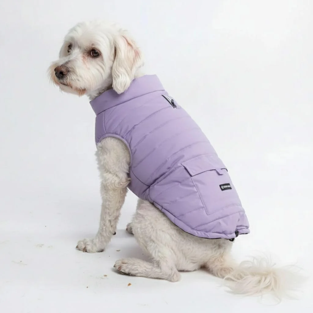 World-Class Spark Paws Dog Winter Jacket Lilac Size L – Water-Resistant Reflective Fleece Interior Trusted