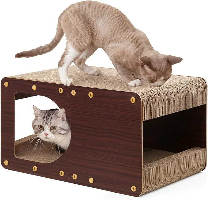 Specialty EHEYCIGA Cardboard Cat Scratcher House 20-Inch Corrugated Cat Scratcher Fine