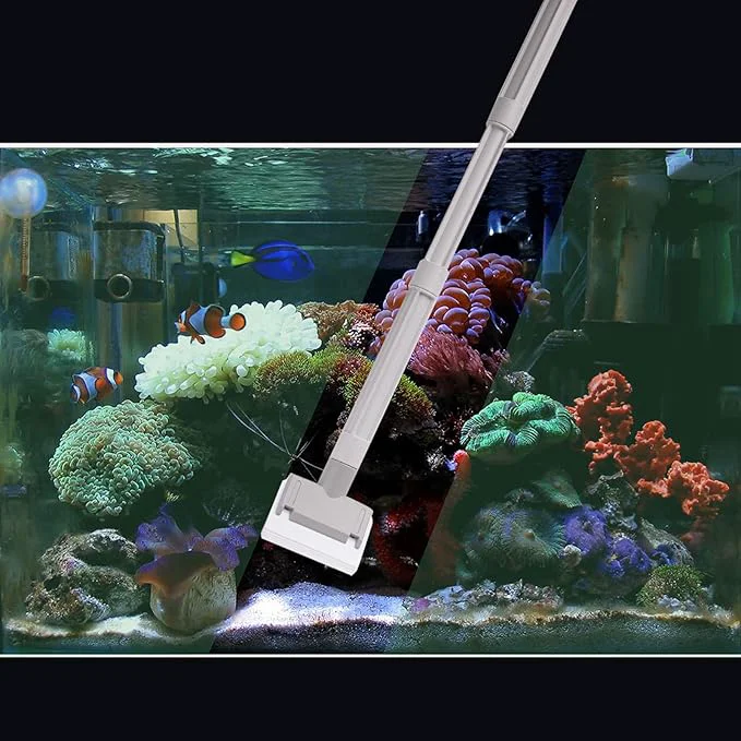 High-End saltwater aquarium cleaner fish tank scraper cleaning tools 17.7-48 Inch long Organic