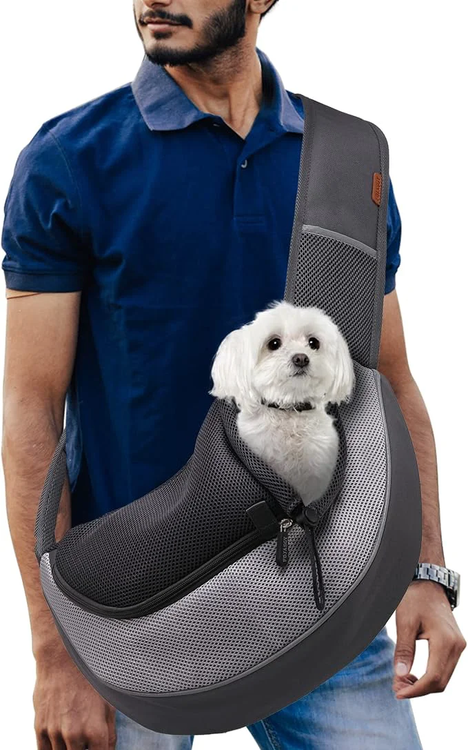 Reliable FDJASGY Pet Sling Carrier for Small Dogs Cats Breathable Mesh Travelling Hand Reusable