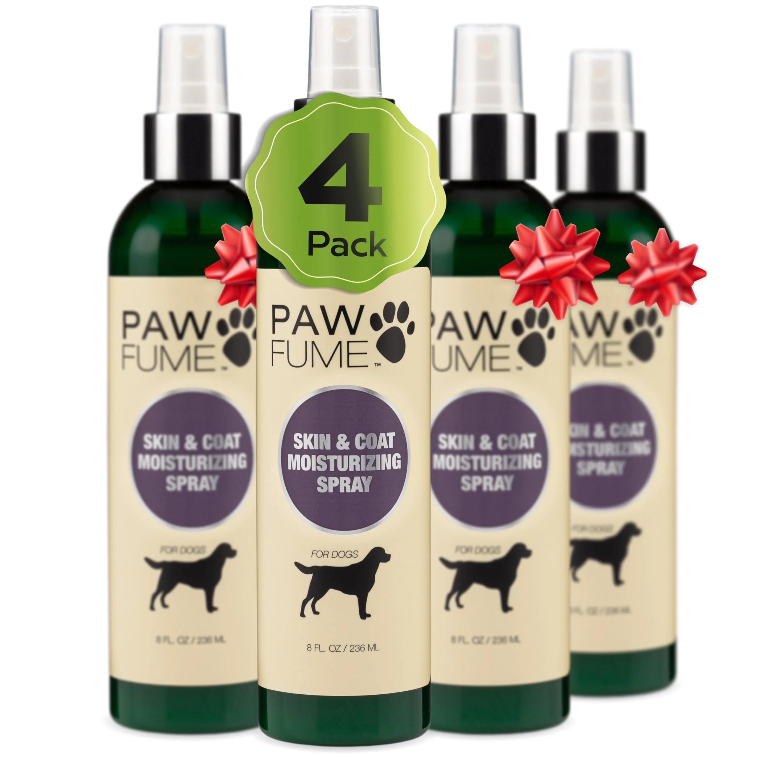 High-Performance PAWFUME Skin Coat Detangler Spray for Dogs – 4-Pack Soothe Dry Itchy Coats Responsible