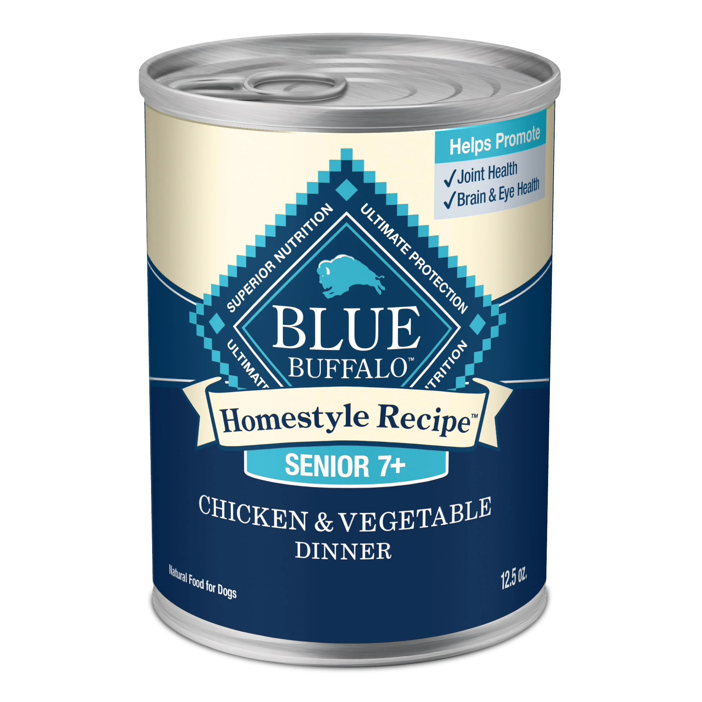 Premium Material Blue Buffalo Homestyle Recipe Senior Wet Dog Food – Chicken Dinner with Garden Vegetables 12 Count Pure