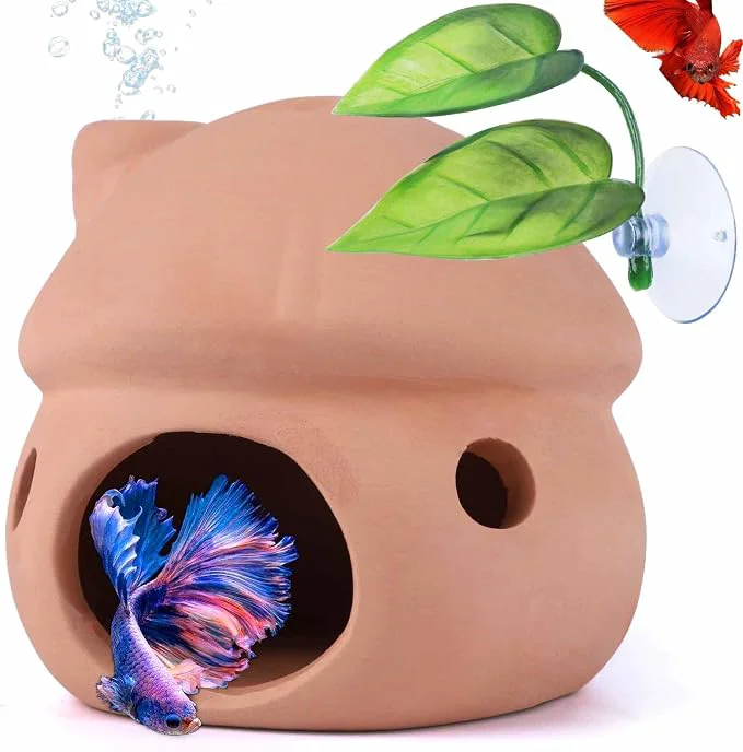 Versatile Betta Fish Tank Accessories Pleco Caves High-Grade