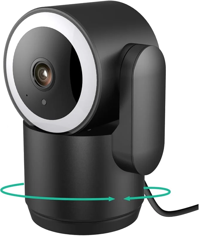 Professional Luna 2K Indoor Cameras for Home Security 2.4GHz 5GHz WiFi 360-Degree Pan-Tilt Built-in Spotlight Human Auto Tracking Siren Pet Dog Baby Camera with Phone app Black 2026 Upgrade Version About ThisOverview Elite