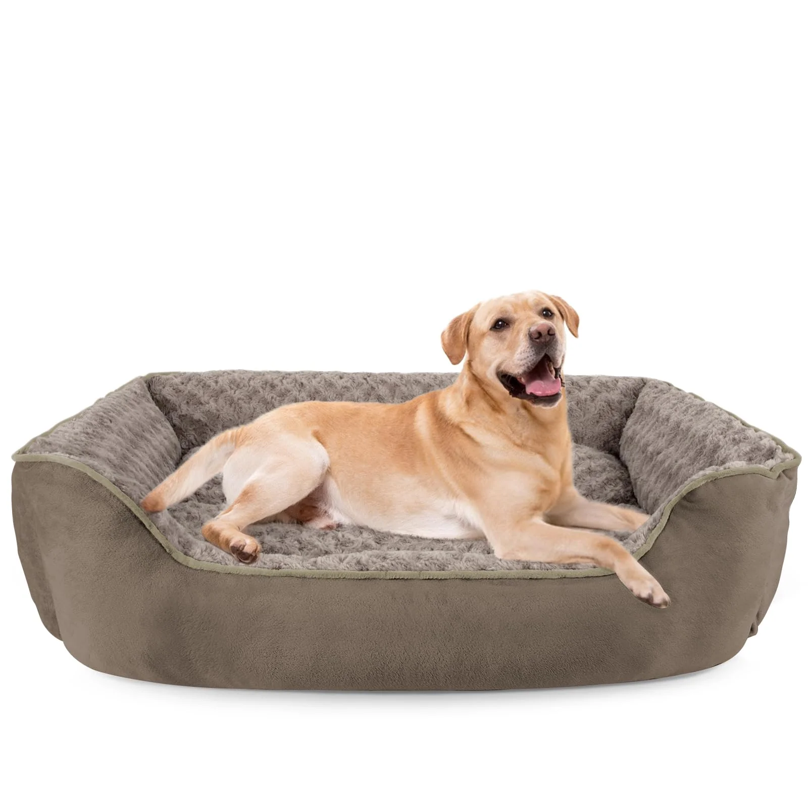 Clean JOEJOY Rectangle Dog Bed - Washable Orthopedic Sofa Bed for Dogs Dark Brown Large Medium Small High-Grade