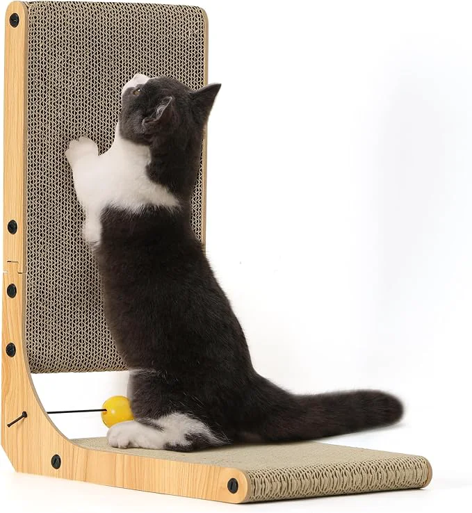 Superior FUKUMARU Cat Scratcher 18.9 Inch L Shape Cat Scratch Pad Vertical Cat Outstanding
