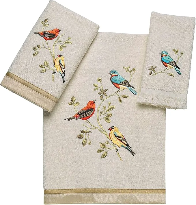 Specialty Avanti Linens - 3pc Towel Set Soft Absorbent Nature Bathroom Decor Smooth