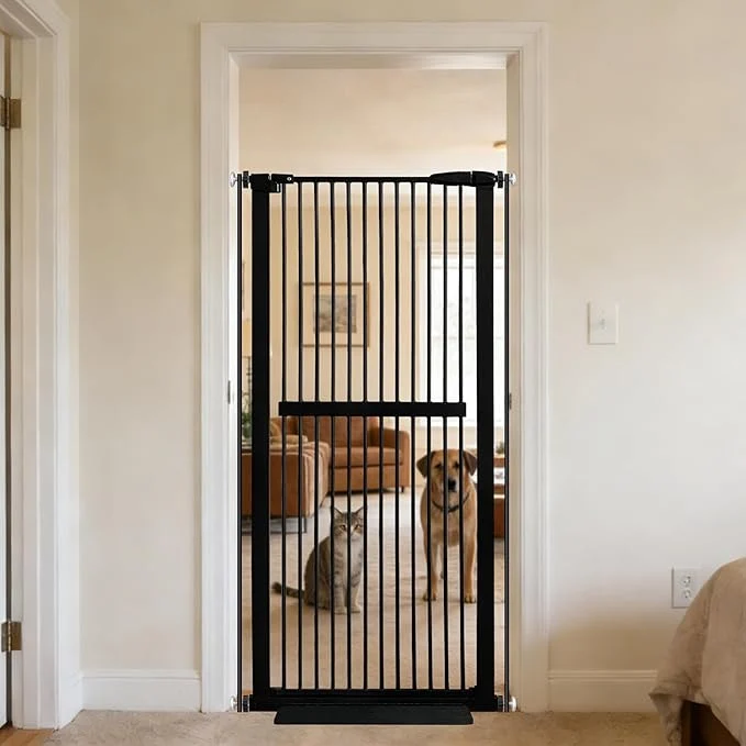 Selected Lumizone Extra Tall Cat Gate 61.02 High Pressure Mounted Extra Wide Prestigious