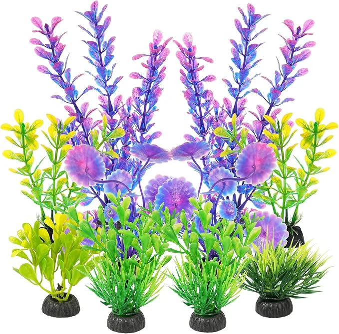 Reusable AQUANEAT Artificial Fish Tank Plants Plastic Aquarium Decorations User-Friendly