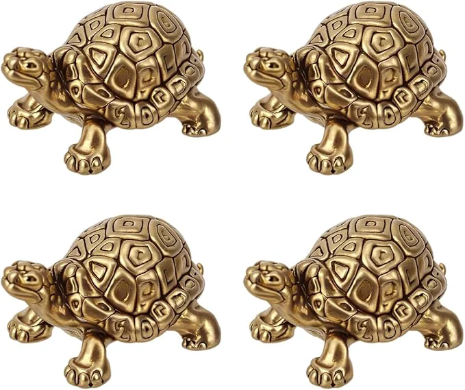 Premium 4pcs Mini Turtle Shape Copper Bath Disk Ornaments Decorations Copper Bird Bath Elite