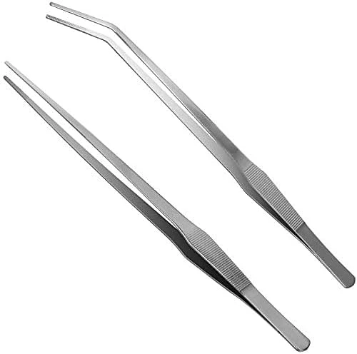 Flexible Aquarium Tweezers Extra Long 15 inches Luxiv Stainless Steel Straight and Dependable