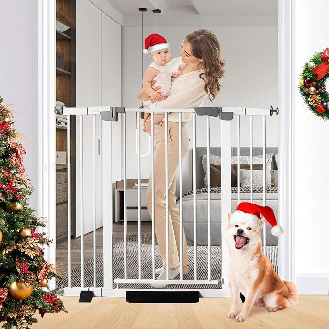 Optimized 41 Tall Safety Pet Gate Adjustable 29.92 -49.21 Wide No Drilling Pressure Fast