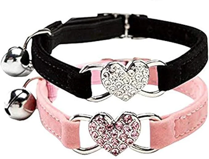 Responsible CHUKCHI Pink Soft Velvet Safe Cat Adjustable Collar Classic