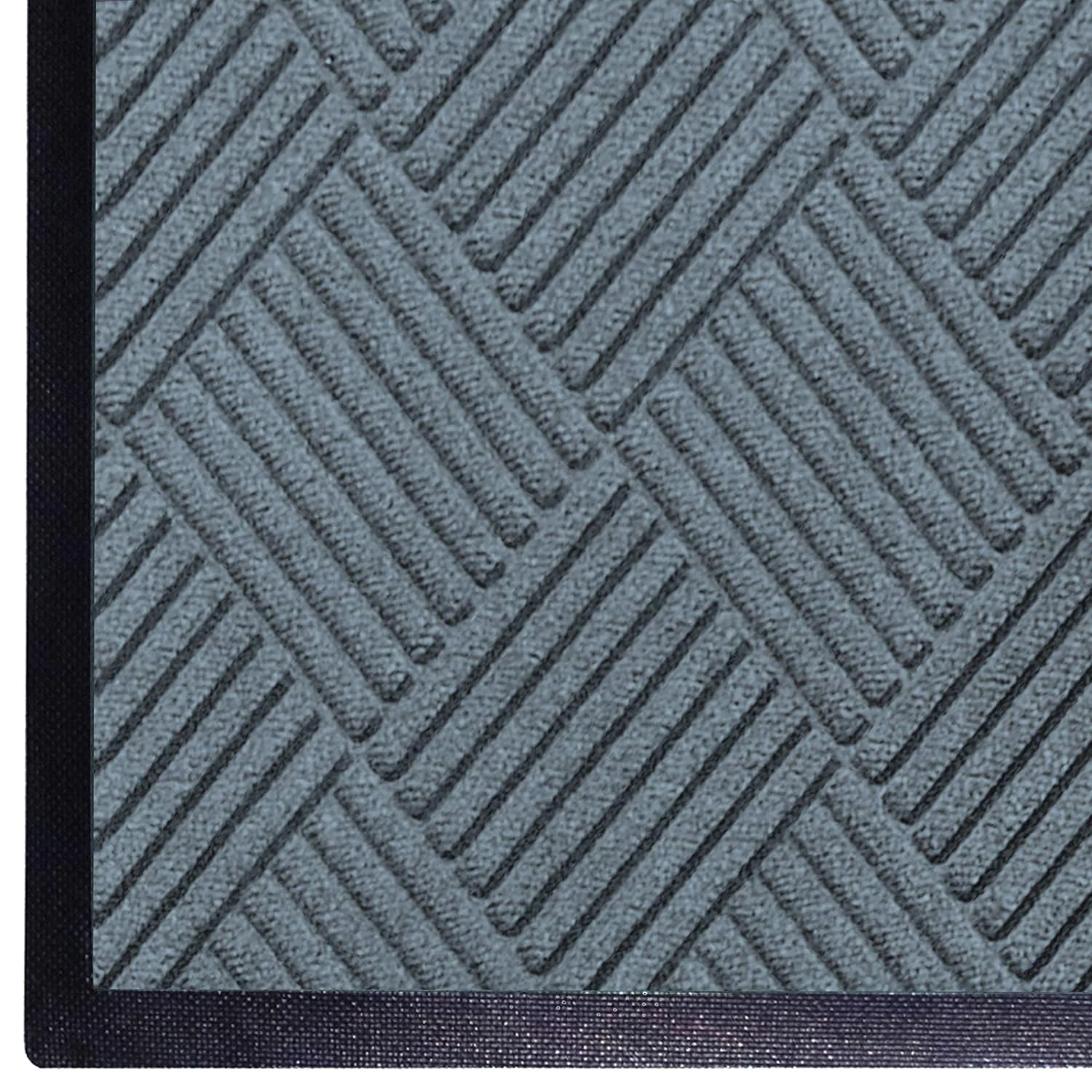 Breathable WaterHog Diamond-Pattern Commercial Grade Entrance Mat Indoor Outdoor Floor Mat 3' Length x 2' Width Bluestone by M A Matting Traditional