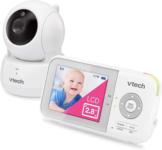 Superior VTech VM923 Baby Monitor 2.8 Screen Pan-Tilt-Zoom 1000ft Long Range Night Vision 2-Way Audio Temperature Sensor Lullabies Secure Transmission No WiFiAbout ThisOverview Dependable