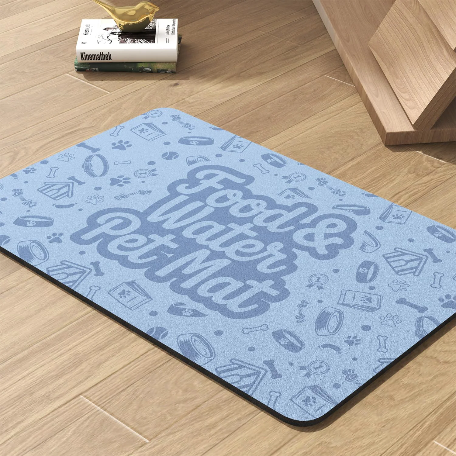 Pure PADOOR Pet Feeding Mat - Absorbent Quick-Dry Dog Bowl Mat for Messy Drinkers Traditional
