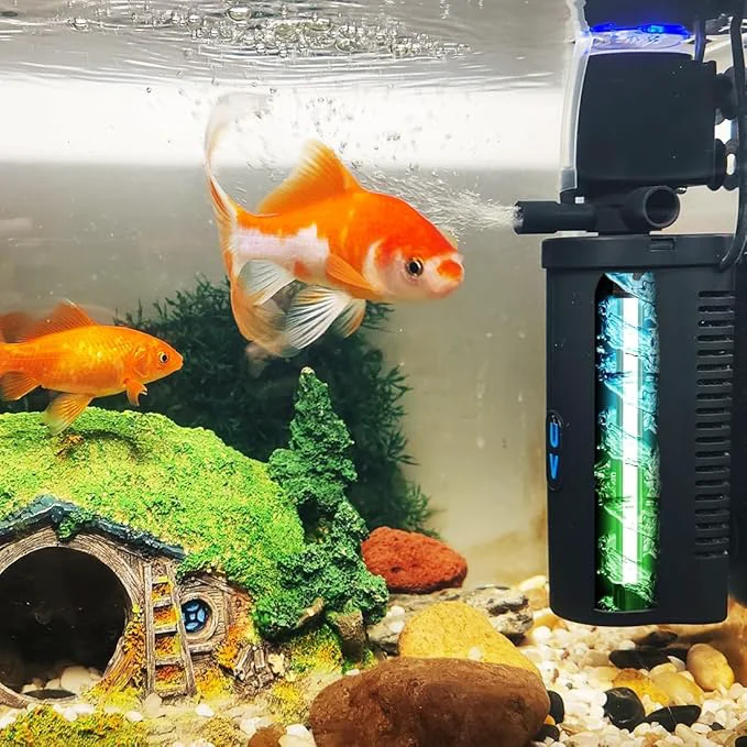 Long-Lasting Aquarium Filter for 10-45 Gallon Tank U-V Fish Tank Green Clean Machine Certified