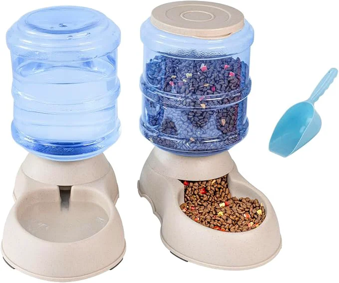 Pure Pet Feeding Solution Automatic Cat Dog Cafe Feeder and Water Dispenser in Set Classic