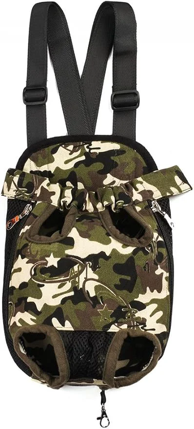 Traditional Pet Dog Puppy Cat Carrier Five Holes Backpack Double Shoulder Straps Canvas Exclusive