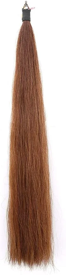 Trusted Horse Tail Extensions with Braided Horsehair Loop Blunt Cut Bottom 28-30 inches Long and 3 8 lb Weight Enhanced