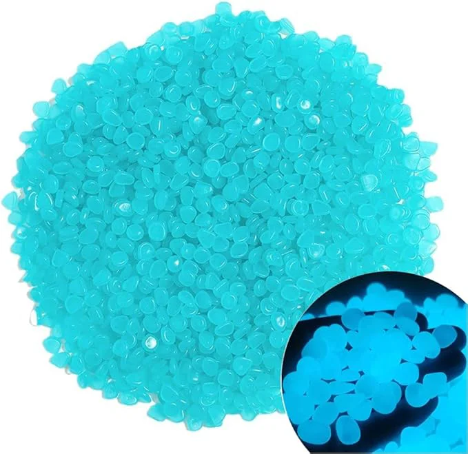 Long-Lasting Glow in The Dark Stones 1000 Pcs Glow Pebbles Aquarium Rocks Flexible