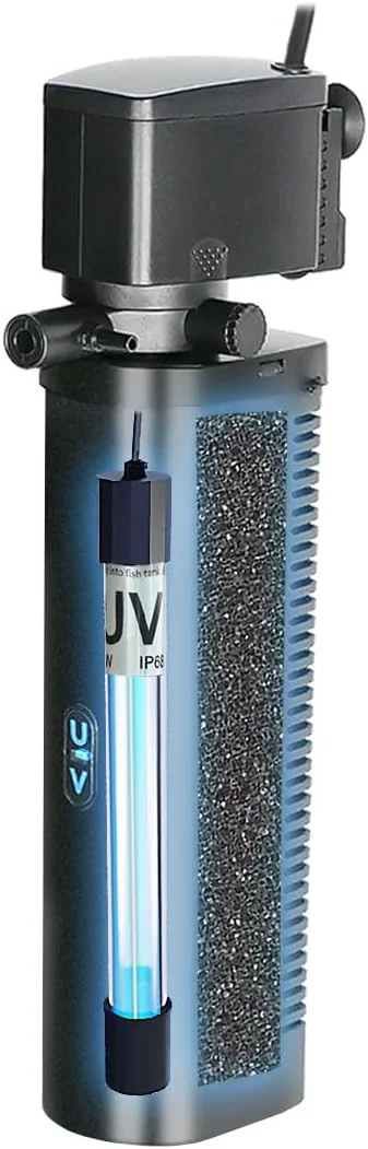 Easy-to-Use COOSPIDER Aquarium Filter 200GPH U-V Fish Tank Green Clean Machine Professional
