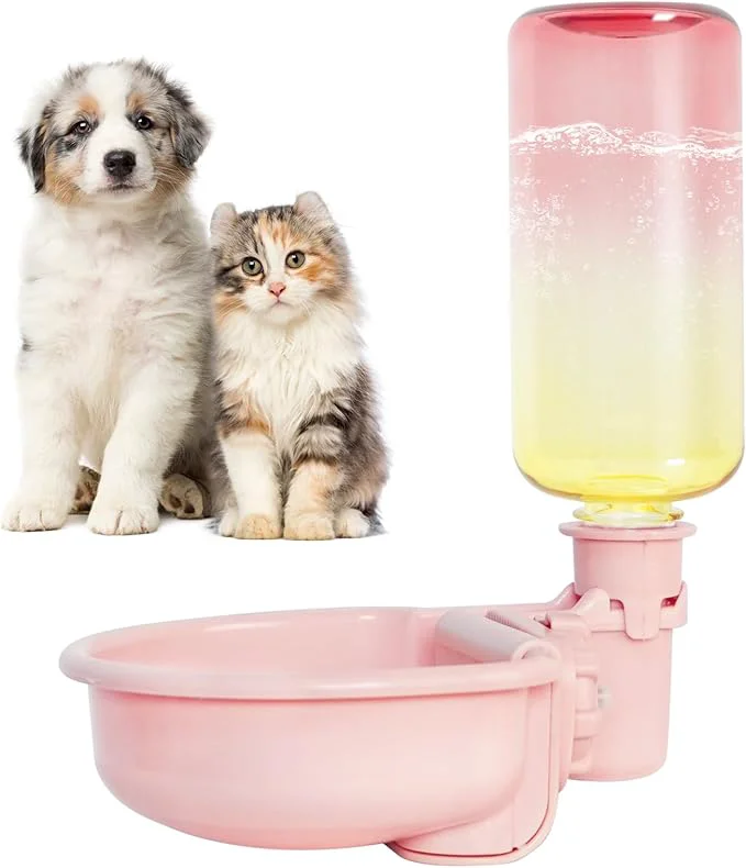 Relaxed VANNON 16oz Pet Water Bottle Gravity Dog Water Bowl Dispenser Clean