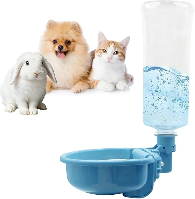 Official VANNON 23oz Pet Water Bottle Gravity Dog Water Bowl Dispenser Effective