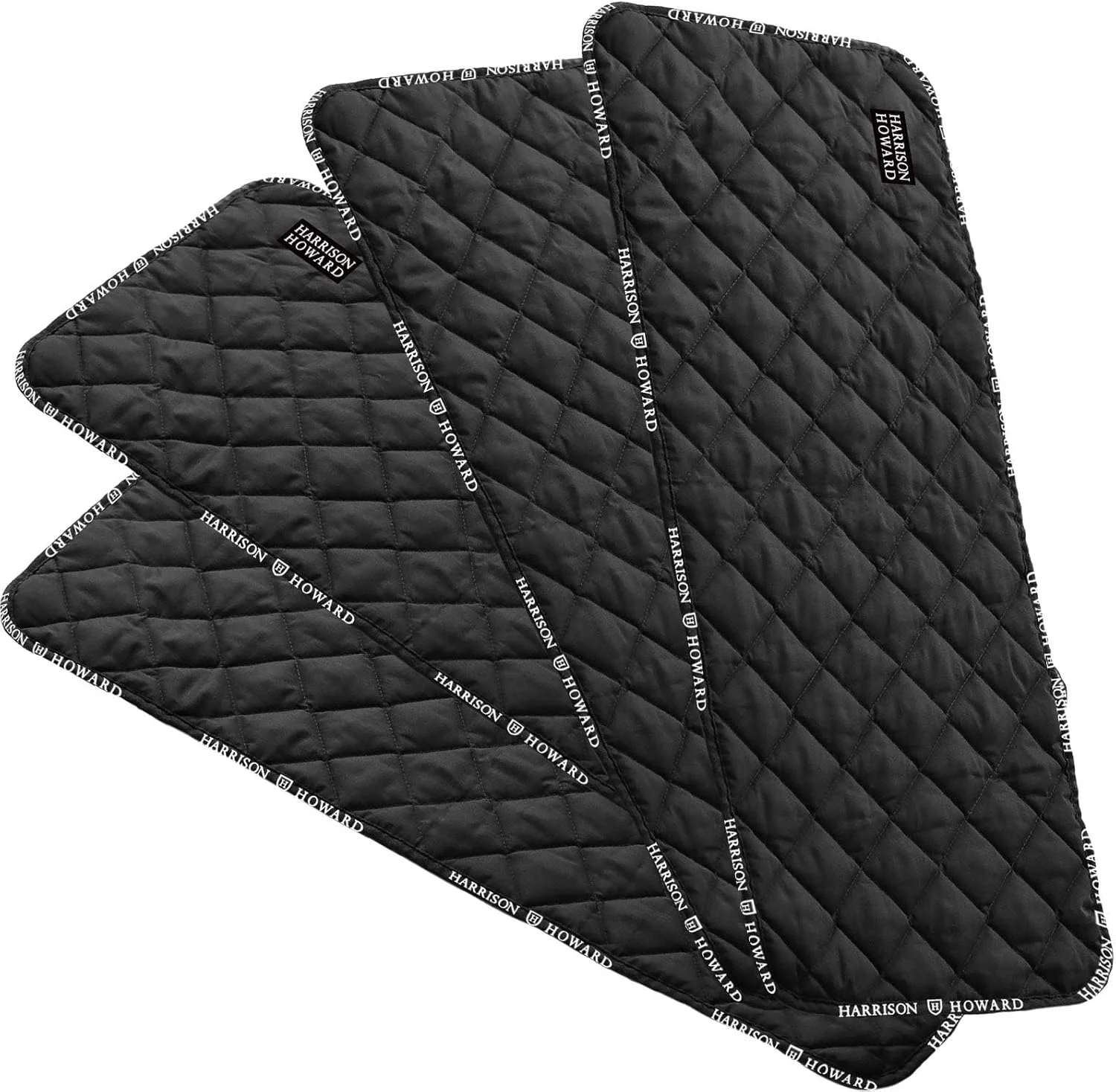 Crafted Harrison Howard Medicine-Retaining Shock-Absorbing Pressure Sores Prevention Quilted Leg Wraps for Horse Set of 4-Black M Consistent