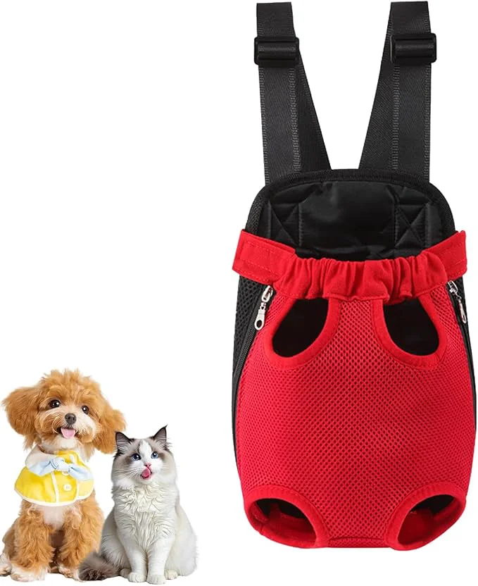 Reusable Dog Carrier Backpack Adjustable Puppy Front Carrier Backpack Ventilated Dog Functional