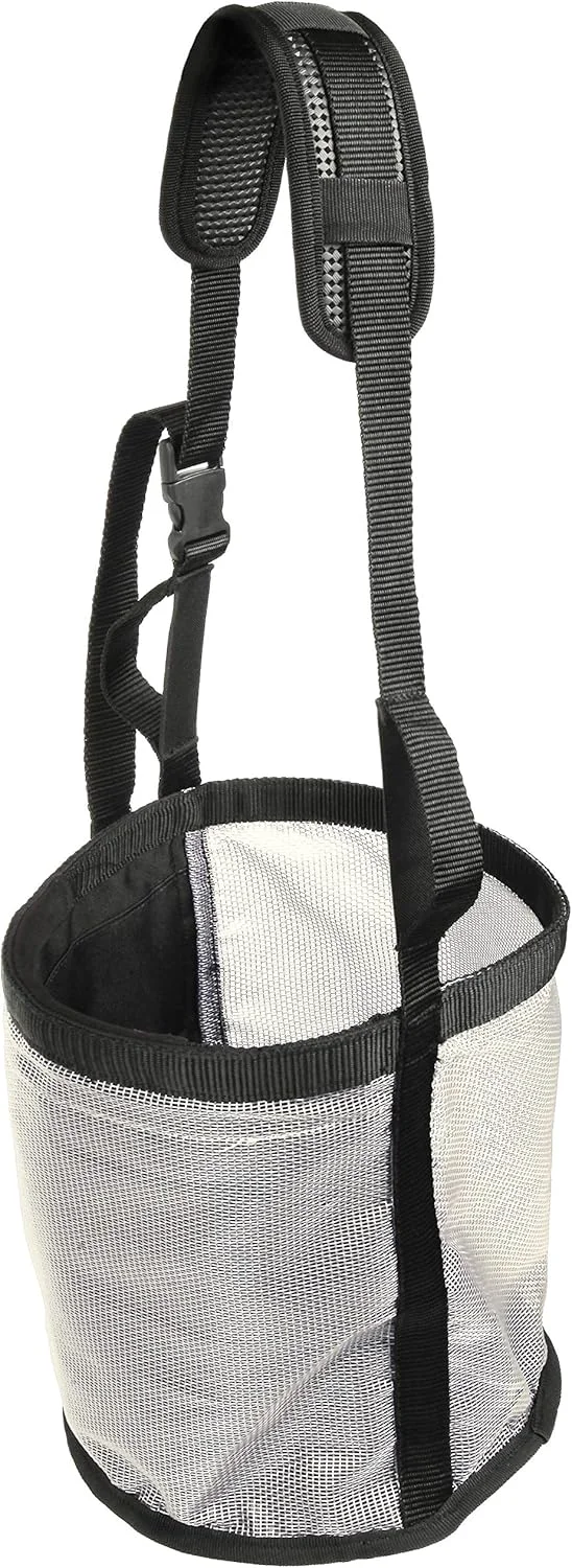 Authentic Majestic Ally Horse Feed Bag Heavy Duty Nylon Mesh Grain Feed Bag Adjustable Strap with Durable Snap and Elastic Straps Comfort Neck Pad and Nose Pad- Large Full Beige First-Class