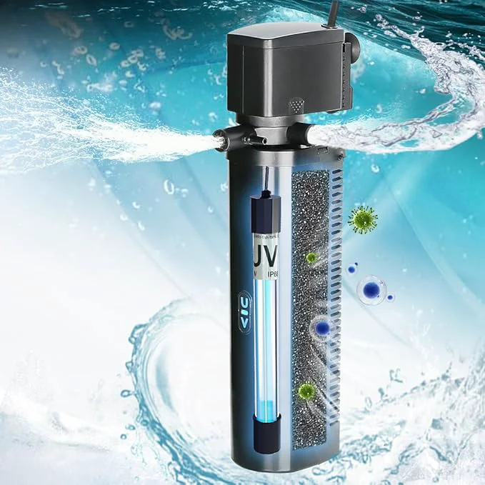 Flexible Aquarium Filter for 75-200 Gallon Tank U-V Fish Tank Green Clean Machine Carefully Designed