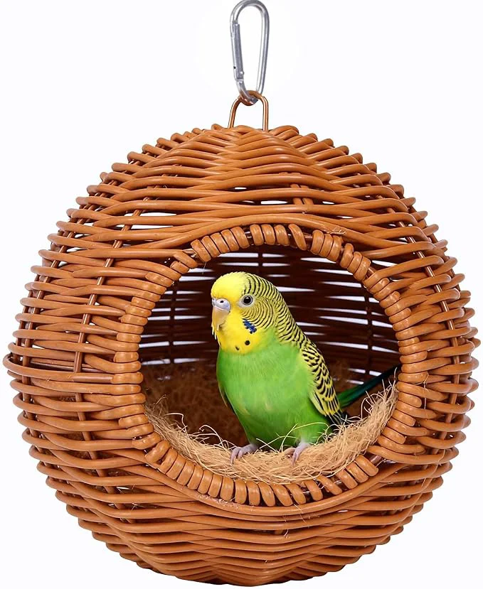 Recyclable Parakeet Nest Bird Cage Accessories Chew-Proof Steel Frame Washable Small Prestigious
