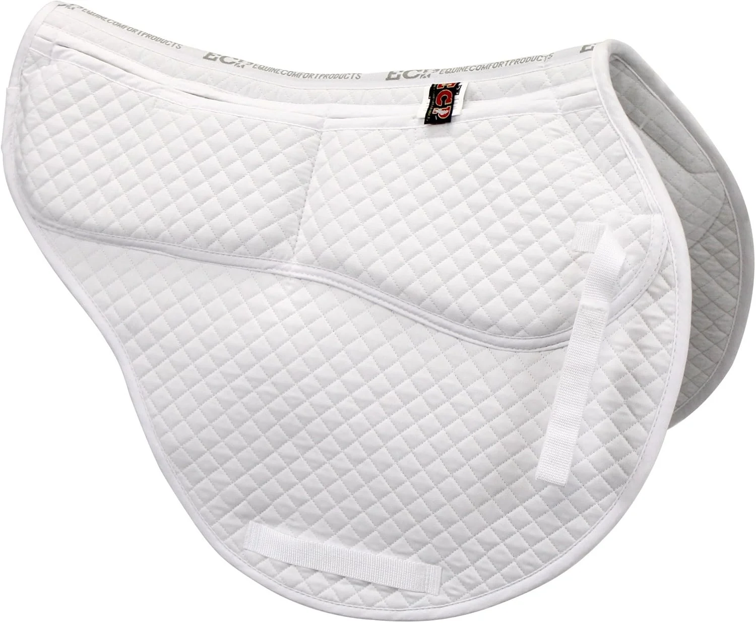 Practical ECP Equine Comfort Products All-Purpose Contoured Correction Saddle Pad with Adjustable Memory Foam Inserts for Custom Support Non-Slip Shock Absorbing 22 Spine 19.5 Drop Natural
