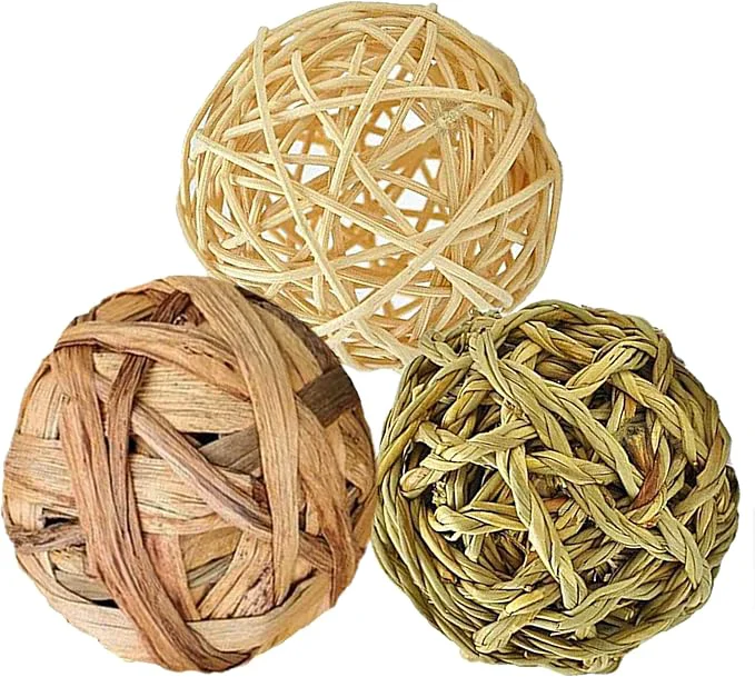 Trendy SunGrow Assorted Rabbit Chew Balls Teething Activity Toy Authentic