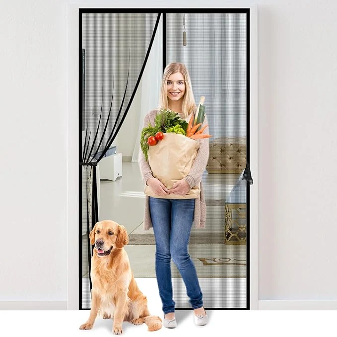 Sustainable Fiberglass Magnetic Screen Door Fit Door Size 36 x 82 in Screen Itself Powerful