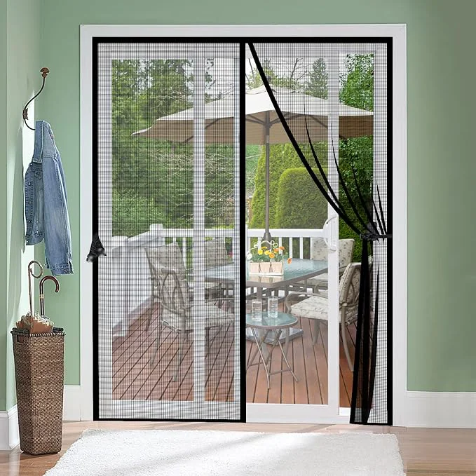 Consistent Fiberglass Magnetic Screen Door Fit Door Size 48 x 83 in- Heavy Duty Fiberglass Environmentally Friendly