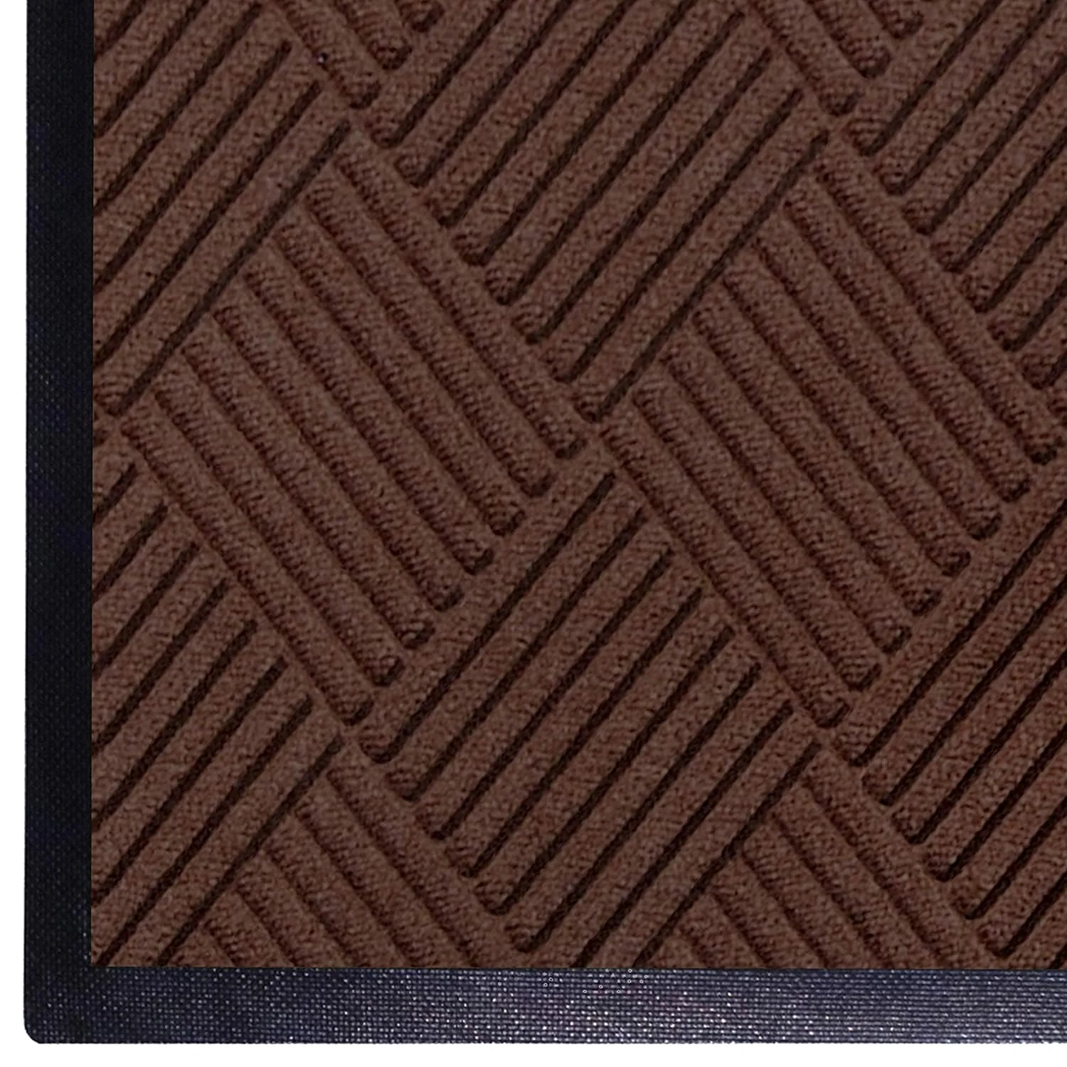 Efficient M A Matting WaterHog Diamond Commercial-Grade Entrance Mat with Rubber Border – Indoor Outdoor Quick Drying Stain Resistant Door Mat Dark Brown 6' x 6' Authentic