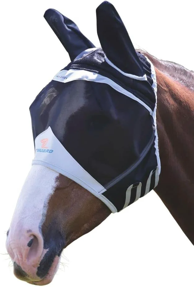 Eco-Friendly FLYGUARD FINE MESH Fly MASK with Ears Pony Black Organic