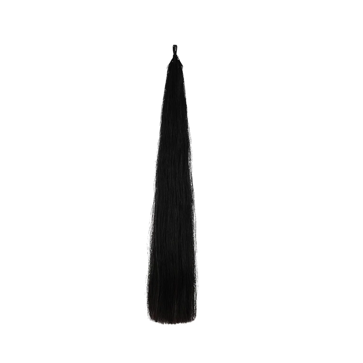 Flexible Horse Tail Extensions with Natural Loop Top Blunt Cut Bottom 3 8 LB 28-30 Inches Long （Jet Black） Original