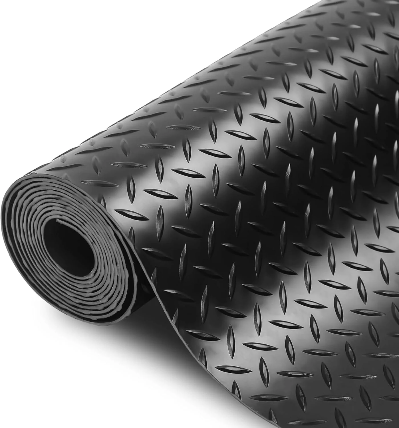 Carefully Designed SEAL 5 x 10 Ft Premium Garage Floor Mat Solid 2.8mm Thickened Black Commercial Grade Heavy Duty Parking Mat for Garage Floor Golf Cart Water Stain Resistant Floor Runner Embossed Diamond Plate Smooth