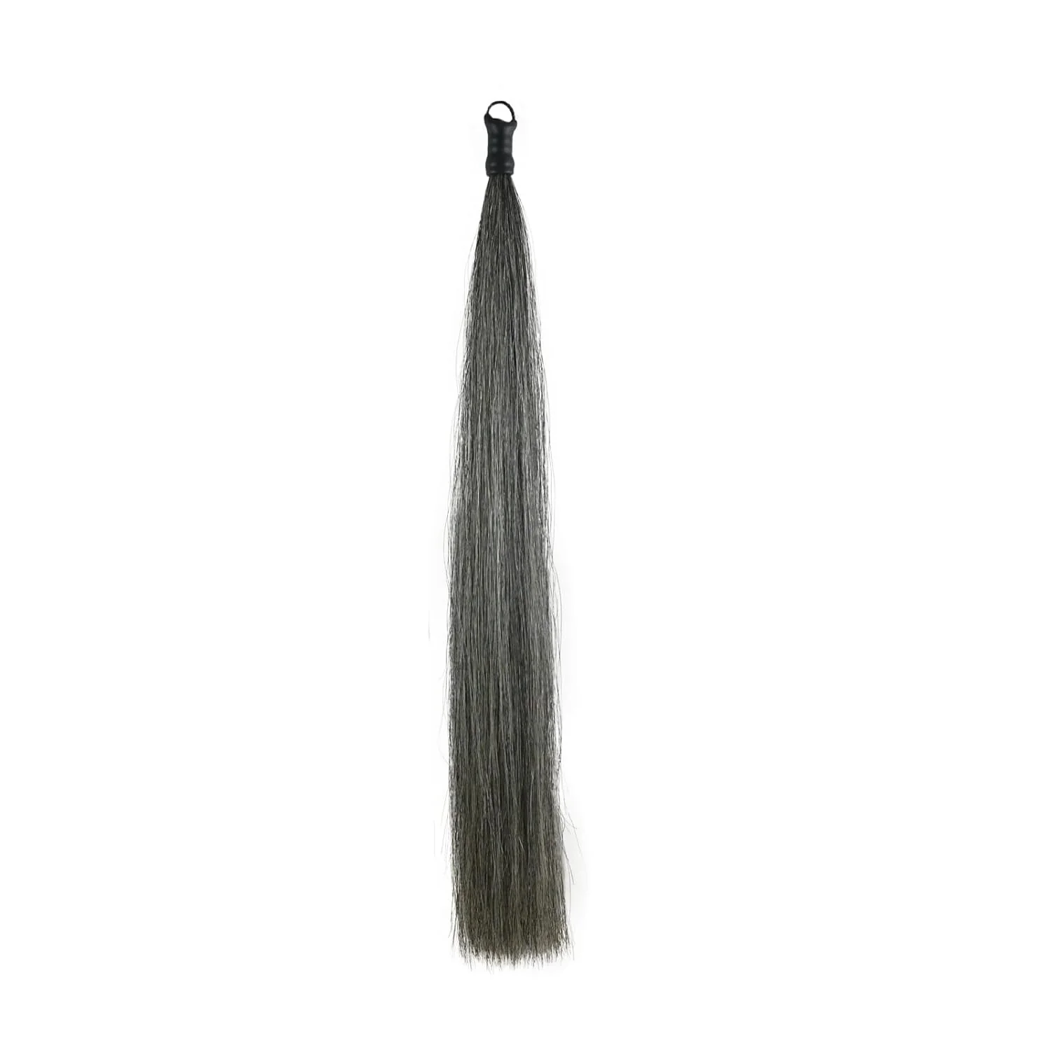 Innovative Horse Tail Extension with Braided Horsehair Loop Blunt Cut Bottom 3 8 lb 28-30 inches dark gray Modern