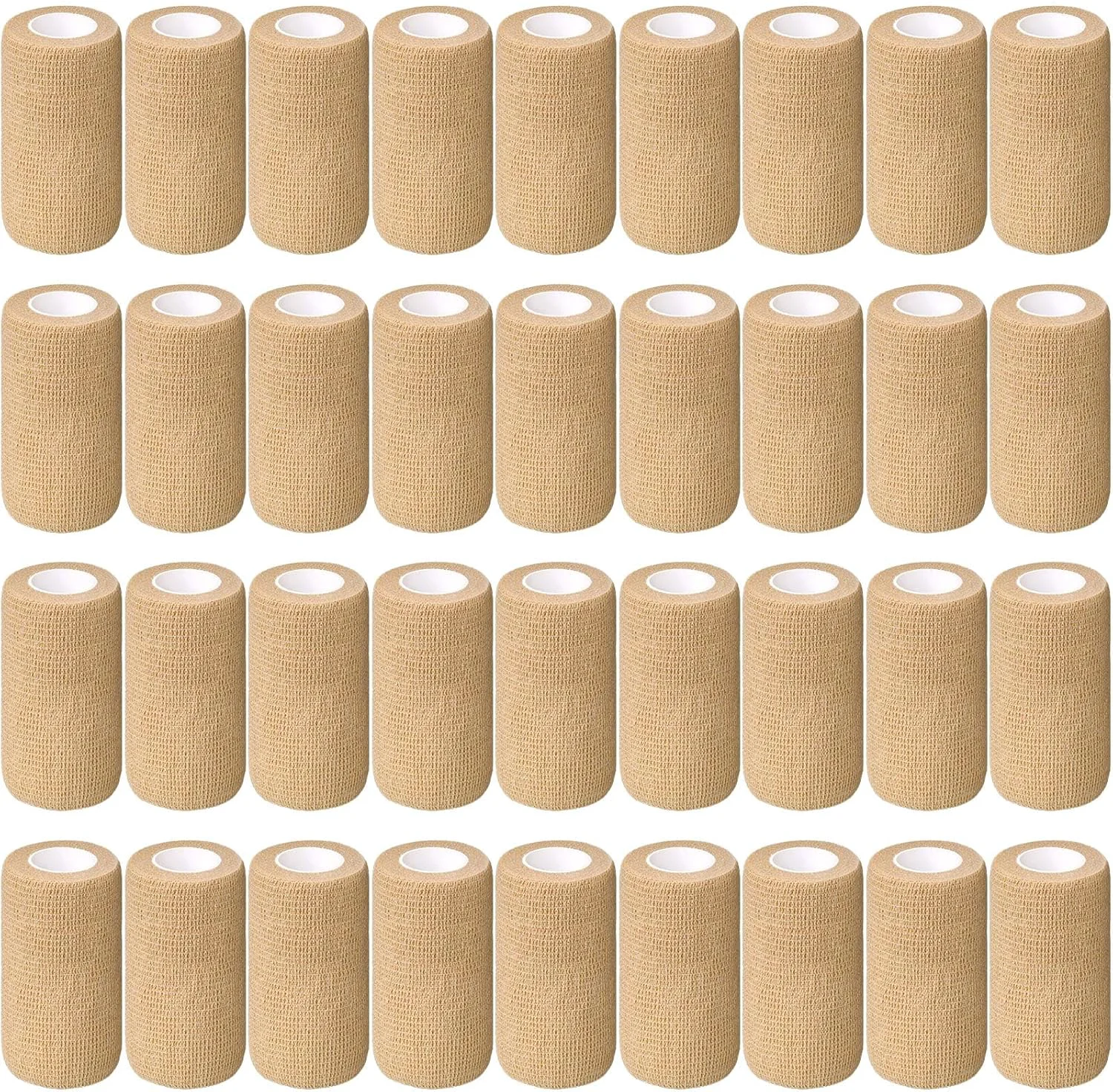 Detailed Treela 36 Pcs Self Adherent Bandage 4 X 5 Yard Wrap Breathable Cohesive Bandage Elastic Adhesive Tape for Stretch Athletic Sports Wrist Ankle Nude Quality