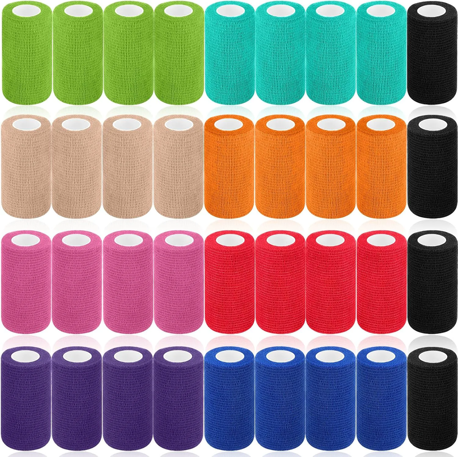 Original Treela 36 Pcs Self Adherent Bandage 4 X 5 Yard Wrap Breathable Cohesive Bandage Elastic Adhesive Tape for Stretch Athletic Sports Wrist Ankle Assorted Color Carefully Designed