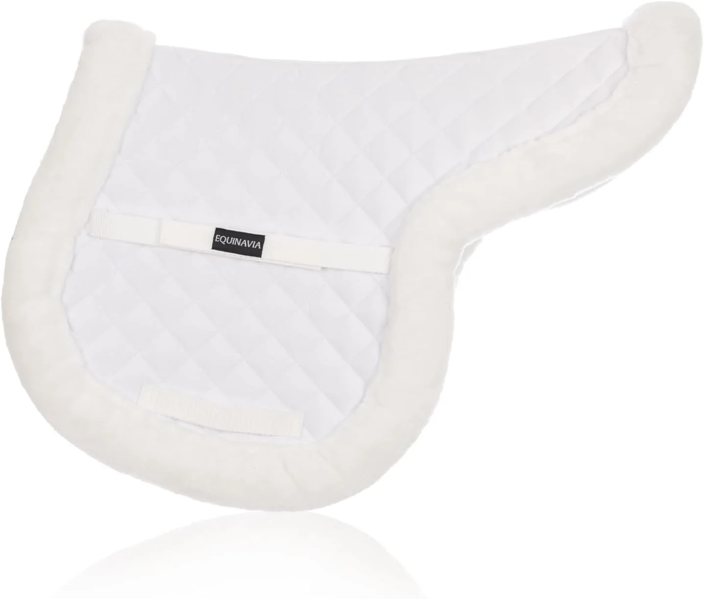 Efficient Equinavia Eidsvoll Forward Cut Shaped English Saddle Pad for Show Jumping with Ultra Fleece Trim Solid