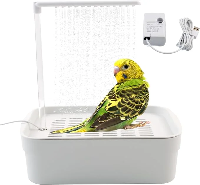 Original Automatic Bird Shower with Pump Electric Bird Bath Verified